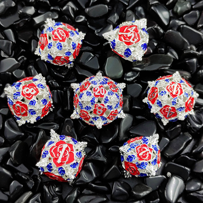 Πολυεδρικό Metal Hollow Dice RPG Role Playing DND Dungeons and Dragons Παιχνίδι επιτραπέζιου τραπεζιού