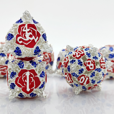 Πολυεδρικό Metal Hollow Dice RPG Role Playing DND Dungeons and Dragons Παιχνίδι επιτραπέζιου τραπεζιού