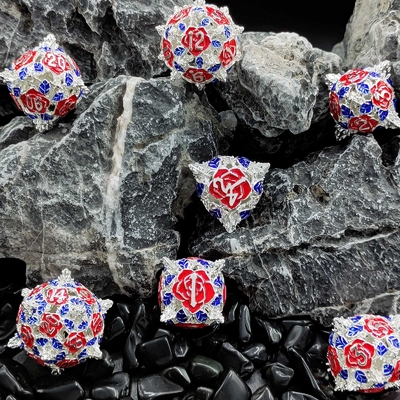 Πολυεδρικό Metal Hollow Dice RPG Role Playing DND Dungeons and Dragons Παιχνίδι επιτραπέζιου τραπεζιού