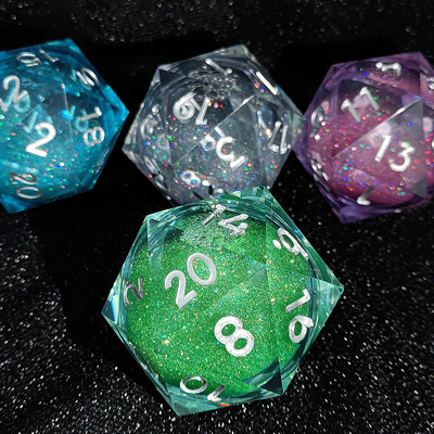 20D Single Resin Running Sand Dice Set Cruzu's Call RPG#DND#Coc Ορίστε και οι δύο.