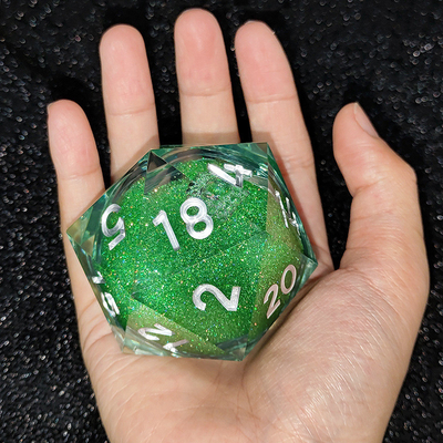20D Single Resin Running Sand Dice Set Cruzu's Call RPG#DND#Coc Ορίστε και οι δύο.