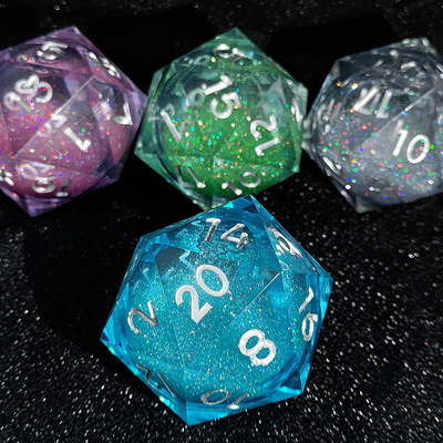 20D Single Resin Running Sand Dice Set Cruzu's Call RPG#DND#Coc Ορίστε και οι δύο.