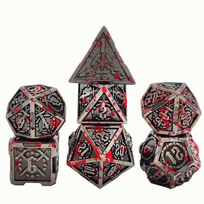 Σπαθί μεταλλικό RPG ζάρια Χέρι γυαλισμένο Cruzu Dungeon και μακρύ DND #