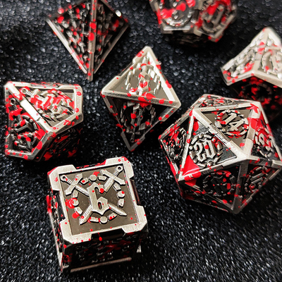 Σπαθί μεταλλικό RPG ζάρια Χέρι γυαλισμένο Cruzu Dungeon και μακρύ DND #