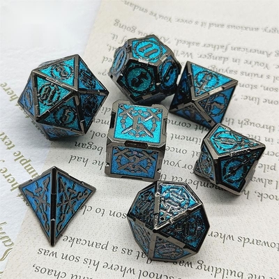 Σπαθί μεταλλικό RPG ζάρια Χέρι γυαλισμένο Cruzu Dungeon και μακρύ DND #