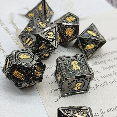 Σπαθί μεταλλικό RPG ζάρια Χέρι γυαλισμένο Cruzu Dungeon και μακρύ DND #