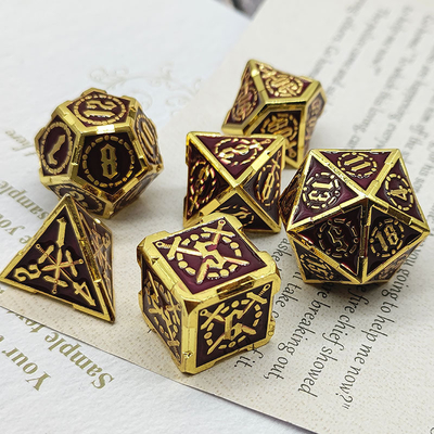 Σπαθί μεταλλικό RPG ζάρια Χέρι γυαλισμένο Cruzu Dungeon και μακρύ DND #