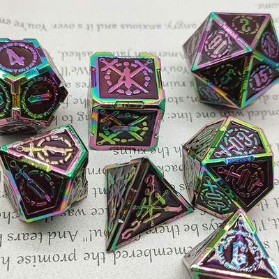 Σπαθί μεταλλικό RPG ζάρια Χέρι γυαλισμένο Cruzu Dungeon και μακρύ DND #