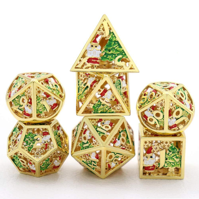 Χριστούγεννα Hollow Πολλαπλές Noodle Metal Dice Ψηφιακό DND Δράκος και Dungeon TRPG Πολλαπλές -Προσόψεις