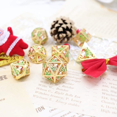 Χριστούγεννα Hollow Πολλαπλές Noodle Metal Dice Ψηφιακό DND Δράκος και Dungeon TRPG Πολλαπλές -Προσόψεις