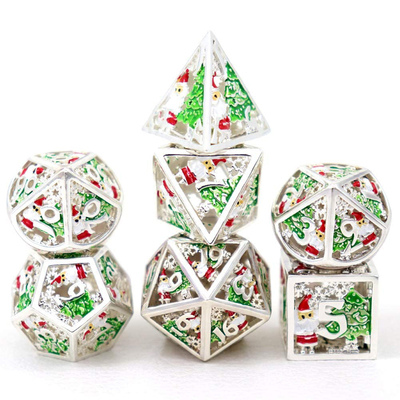 Χριστούγεννα Hollow Πολλαπλές Noodle Metal Dice Ψηφιακό DND Δράκος και Dungeon TRPG Πολλαπλές -Προσόψεις