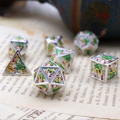 Χριστούγεννα Hollow Πολλαπλές Noodle Metal Dice Ψηφιακό DND Δράκος και Dungeon TRPG Πολλαπλές -Προσόψεις