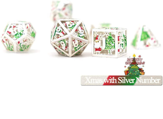 Χριστούγεννα Hollow Πολλαπλές Noodle Metal Dice Ψηφιακό DND Δράκος και Dungeon TRPG Πολλαπλές -Προσόψεις