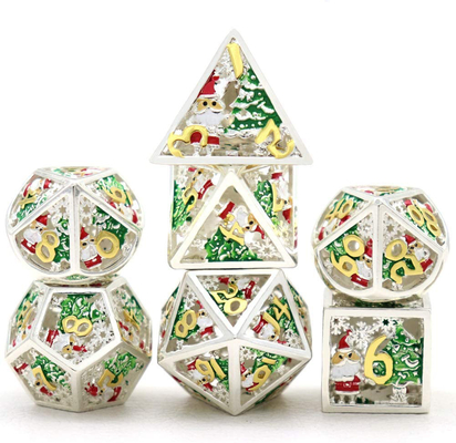 Χριστούγεννα Hollow Πολλαπλές Noodle Metal Dice Ψηφιακό DND Δράκος και Dungeon TRPG Πολλαπλές -Προσόψεις