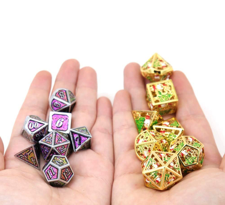 Χριστούγεννα Hollow Πολλαπλές Noodle Metal Dice Ψηφιακό DND Δράκος και Dungeon TRPG Πολλαπλές -Προσόψεις