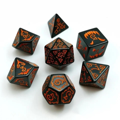 Πολυτροπικά ζύμη ζάρια 7PCS RPG ζάρια σύνολο D4 D6 D8 D10 D12 D20 D20