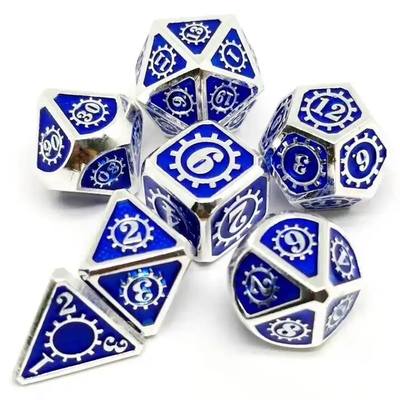 Χρωματιστό Gear Solid Metal Dice Set Παιχνίδι επιφάνειας Kuusu DND RPG