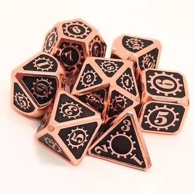Χρωματιστό Gear Solid Metal Dice Set Παιχνίδι επιφάνειας Kuusu DND RPG