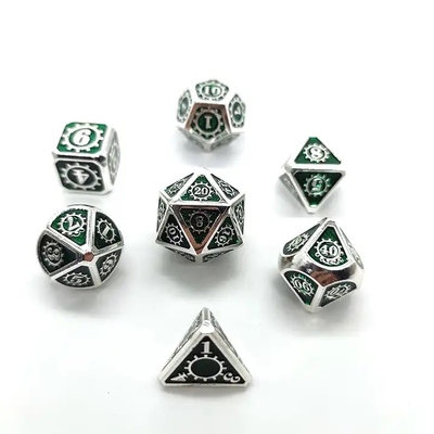 Χρωματιστό Gear Solid Metal Dice Set Παιχνίδι επιφάνειας Kuusu DND RPG