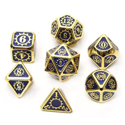 Χρωματιστό Gear Solid Metal Dice Set Παιχνίδι επιφάνειας Kuusu DND RPG
