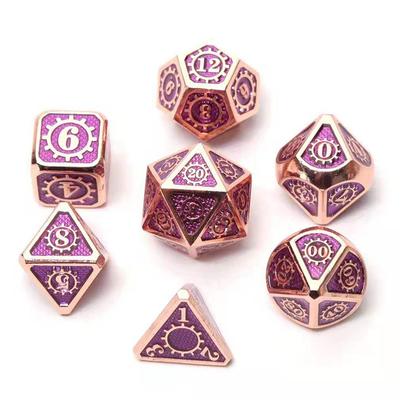 Χρωματιστό Gear Solid Metal Dice Set Παιχνίδι επιφάνειας Kuusu DND RPG