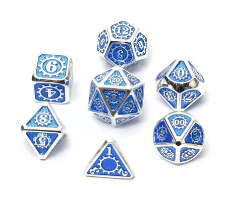 Χρωματιστό Gear Solid Metal Dice Set Παιχνίδι επιφάνειας Kuusu DND RPG