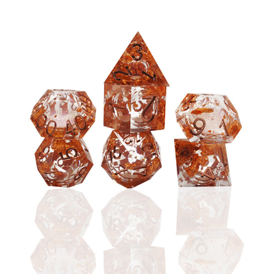 Κίτρινο Flurry Line RPG Resin Dice Set Krusu DND για δώρα και συλλογές