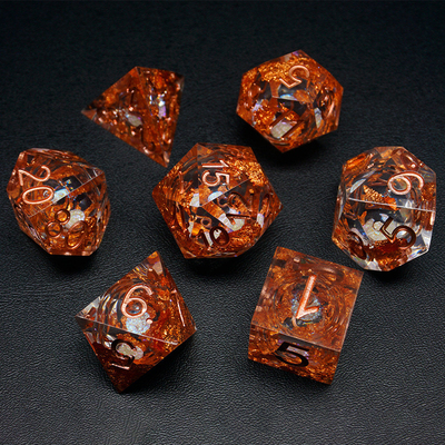 Κίτρινο Flurry Line RPG Resin Dice Set Krusu DND για δώρα και συλλογές