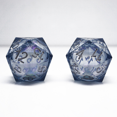 Ένα σφραγισμένο υγρό ροή άμμος ζύμη ζύμη Dice# Dnd#Rpg#Coc Smooth Edge