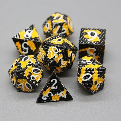 Python Texture Metal Dice Set Πολυπρόσωπο Παιχνίδι Επιτραπέζιου