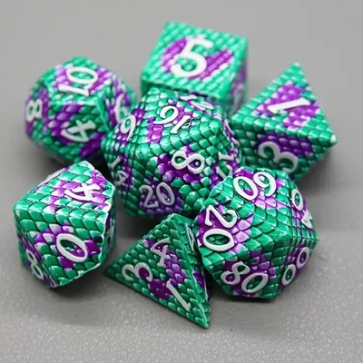 Python Texture Metal Dice Set Πολυπρόσωπο Παιχνίδι Επιτραπέζιου