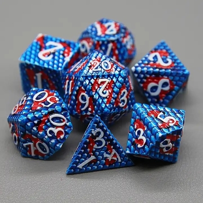 Python Texture Metal Dice Set Πολυπρόσωπο Παιχνίδι Επιτραπέζιου