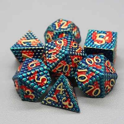 Python Texture Metal Dice Set Πολυπρόσωπο Παιχνίδι Επιτραπέζιου