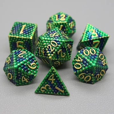Python Texture Metal Dice Set Πολυπρόσωπο Παιχνίδι Επιτραπέζιου