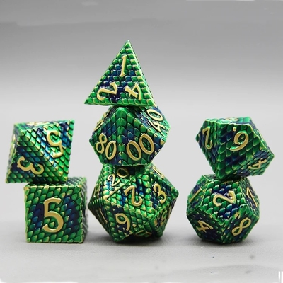 Python Texture Metal Dice Set Πολυπρόσωπο Παιχνίδι Επιτραπέζιου