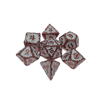 Κόκκινο Δέντρο Vine Metal Πολλαπλές -Face Dice Collection Παιχνίδι επιτραπέζιου υπολογιστή Dnd&amp;Rpg&amp;Coc