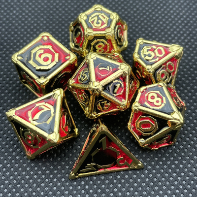 Παιχνίδι επιτραπέζιου υπολογιστή Metal Multi Face RPG Dice Set Dnd Coc Πολλαπλό χρώμα