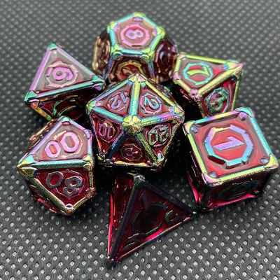 Προσαρμοσμένο Metal Multi - Face Dice Dnd Rpg Coc Παιχνίδι επιφάνειας εργασίας φορητό
