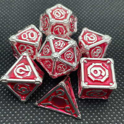 Προσαρμοσμένο Metal Multi - Face Dice Dnd Rpg Coc Παιχνίδι επιφάνειας εργασίας φορητό