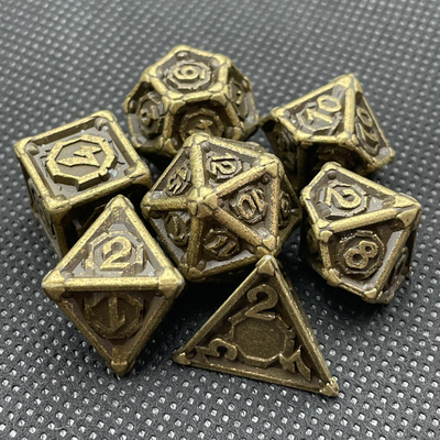 Προσαρμοσμένο Metal Multi - Face Dice Dnd Rpg Coc Παιχνίδι επιφάνειας εργασίας φορητό
