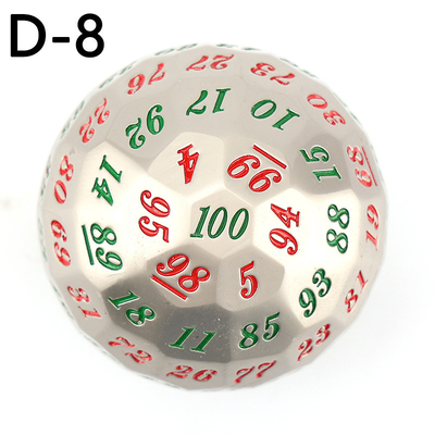 Χρωματιστό Solid 100D Metal Dice Set Dungeon and Dragon DND # RPG # COC
