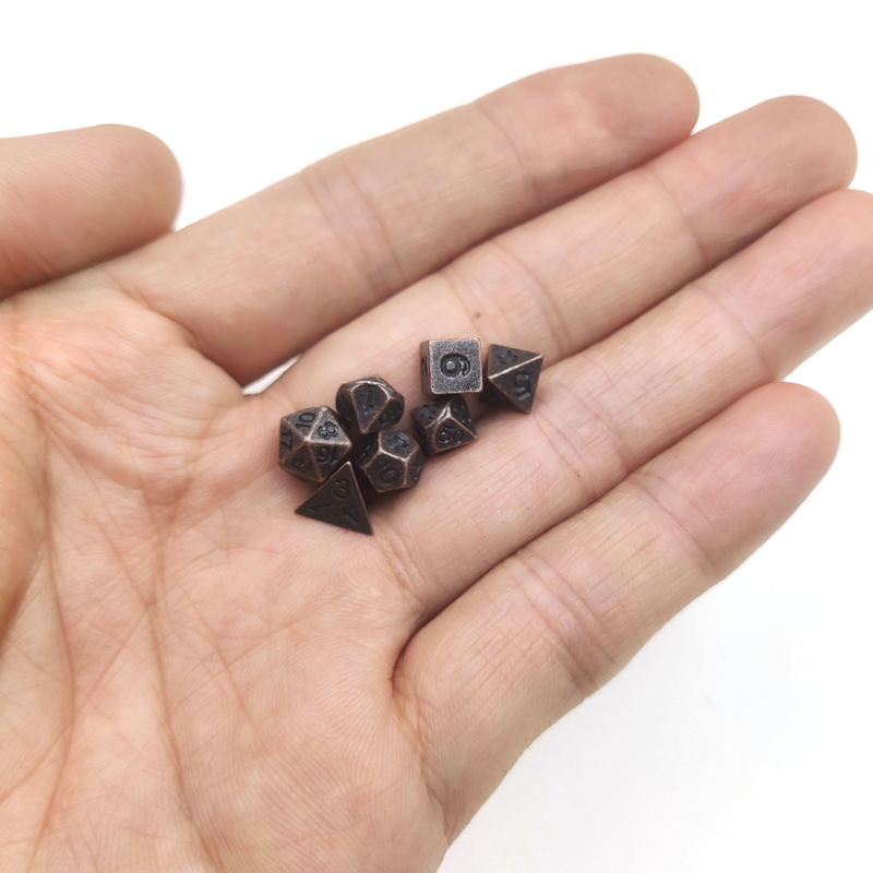 Mini Metal Polyhedral Dice Dungeons and Dragons υψηλής ποιότητας για επιτραπέζιο παιχνίδι ή παιχνίδι με κάρτες