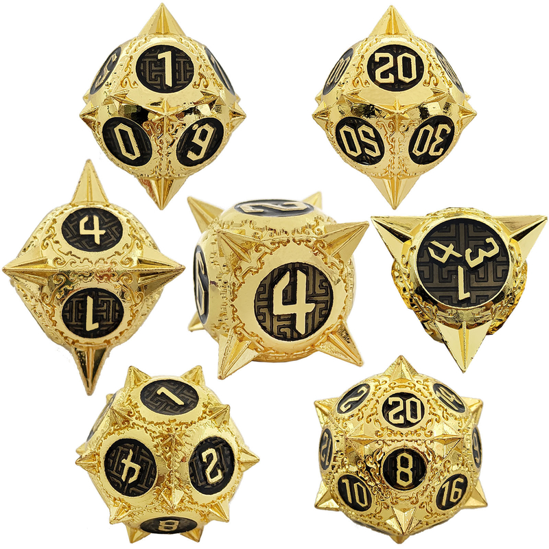 TRPG 16 mm Polyfront DND Metal Dice Πολυχρωματικό Custom Meteor Hammer