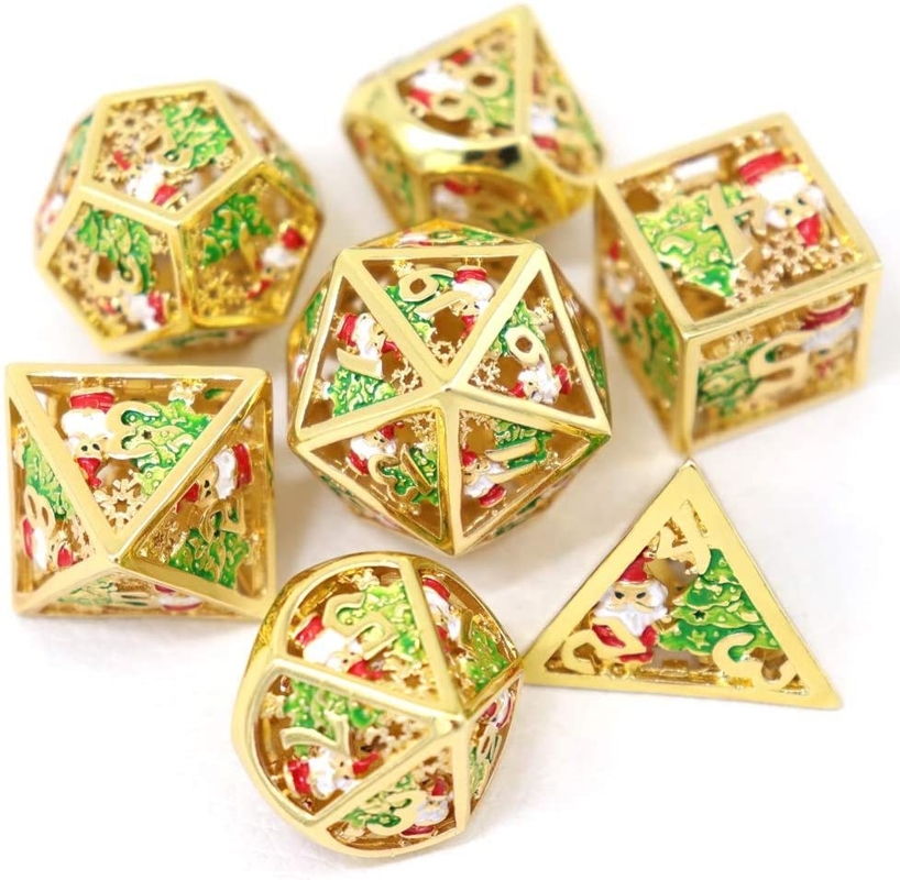 Χριστούγεννα Hollow Πολλαπλές Noodle Metal Dice Ψηφιακό DND Δράκος και Dungeon TRPG Πολλαπλές -Προσόψεις