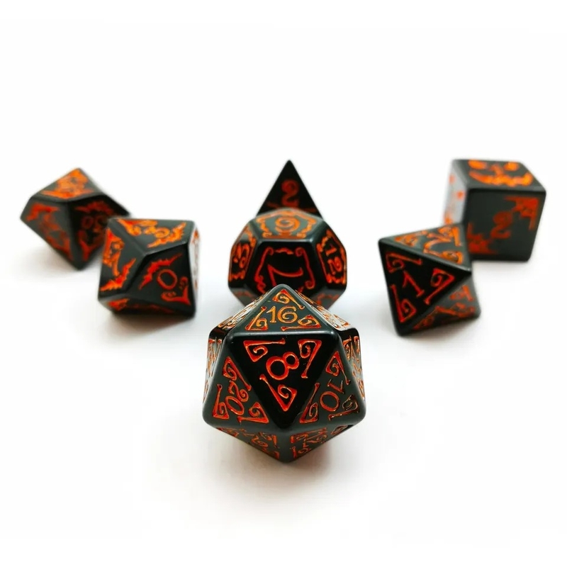 Πολυτροπικά ζύμη ζάρια 7PCS RPG ζάρια σύνολο D4 D6 D8 D10 D12 D20 D20
