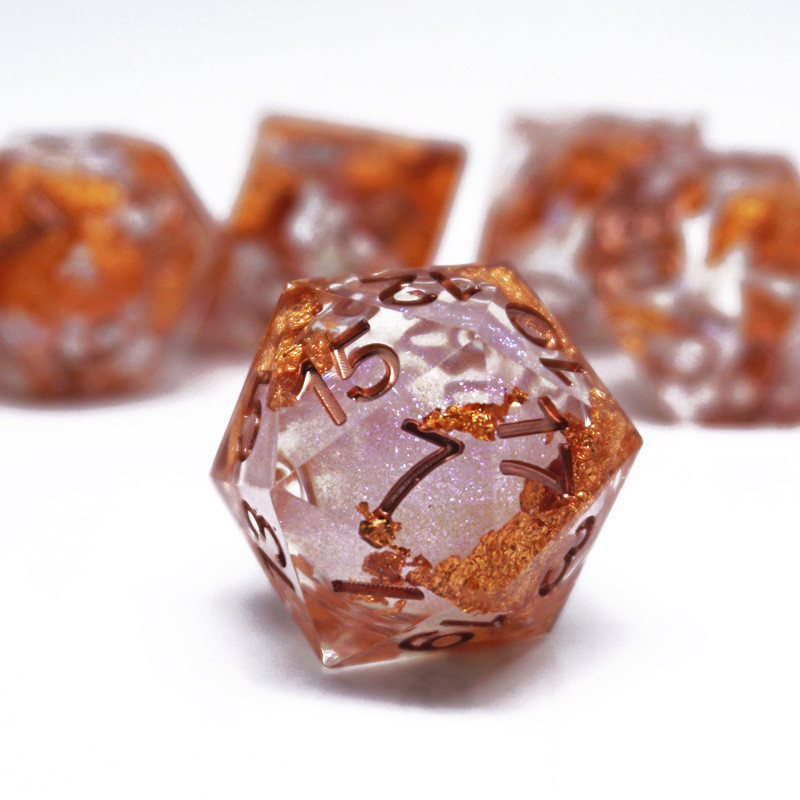 Κίτρινο Flurry Line RPG Resin Dice Set Krusu DND για δώρα και συλλογές