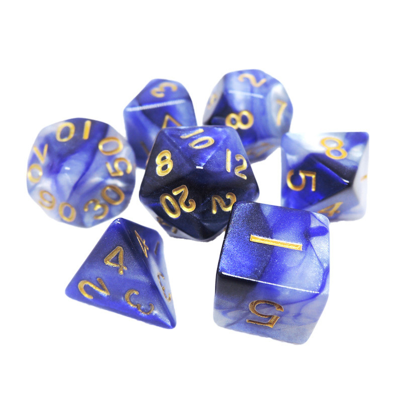 Πολυχρωματικό σύνολο ζύμης ζύθων #Rpg#Dnd#Coc Μαρμάρινο πρότυπο Preminum και πολυτελή