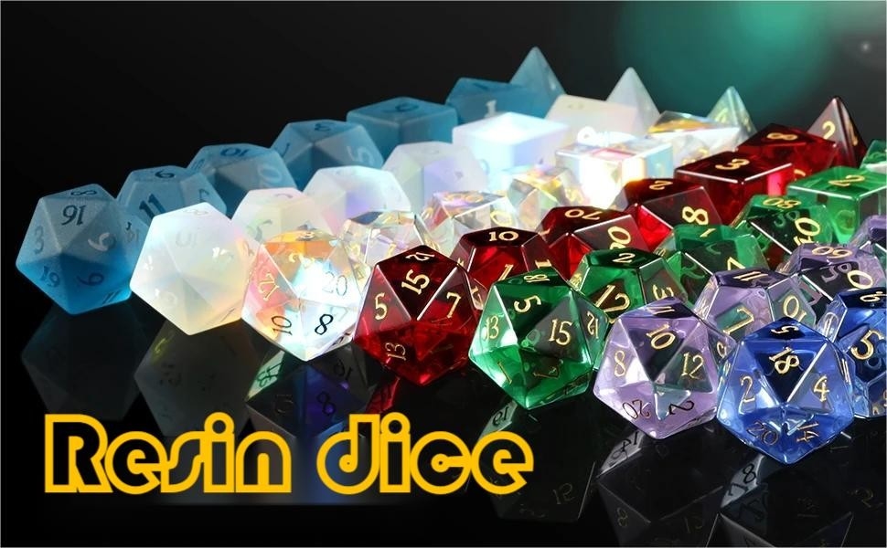 Πολυχρωματικό υλικό ρητίνης#Rpg#Dnd#Coc Διαφανές