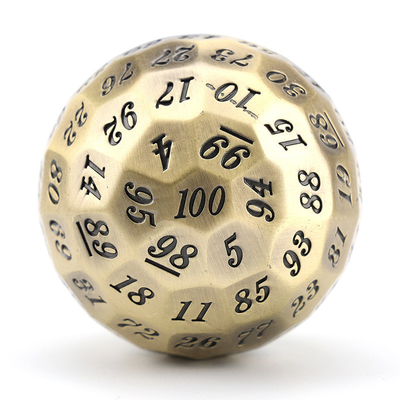 Χρωματιστό Solid 100D Metal Dice Set Dungeon and Dragon DND # RPG # COC