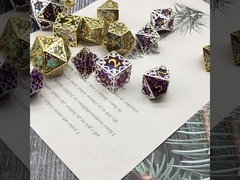 Ραχτίνη χαλκό πλαίσιο ασήμι διαφανή ζύμη ζάρια DND δράκος και μπουντρούμι COC